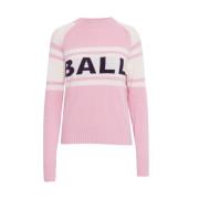 Logo Gebreide Trui Roze Melange Ball , Pink , Dames