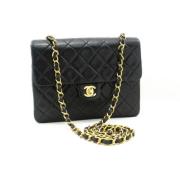 Pre-owned Leather chanel-bags Chanel Vintage , Black , Dames