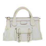 Pre-owned Leather handbags Chloé Pre-owned , White , Dames