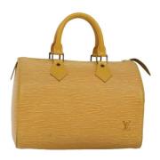 Pre-owned Leather handbags Louis Vuitton Vintage , Yellow , Dames