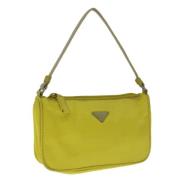 Pre-owned Nylon pouches Prada Vintage , Yellow , Dames