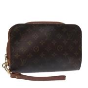 Pre-owned Canvas clutches Louis Vuitton Vintage , Brown , Dames