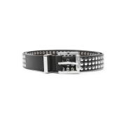 Studded Leren Riem Zwart IRO , Black , Dames