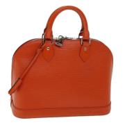 Pre-owned Leather handbags Louis Vuitton Vintage , Orange , Dames