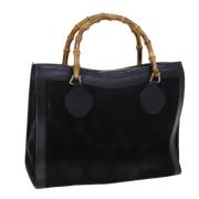 Pre-owned Suede totes Gucci Vintage , Black , Dames