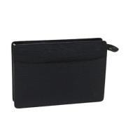 Pre-owned Leather clutches Louis Vuitton Vintage , Black , Dames