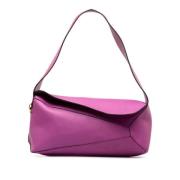 Pre-owned Leather shoulder-bags Loewe Pre-owned , Purple , Dames