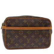 Pre-owned Canvas clutches Louis Vuitton Vintage , Brown , Dames