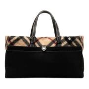 Pre-owned Wool handbags Burberry Vintage , Black , Dames