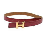 Pre-owned Leather belts Hermès Vintage , Red , Dames