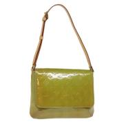 Pre-owned Leather shoulder-bags Louis Vuitton Vintage , Green , Dames