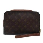 Pre-owned Canvas clutches Louis Vuitton Vintage , Brown , Dames