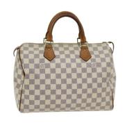 Pre-owned Canvas handbags Louis Vuitton Vintage , White , Dames