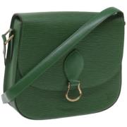 Pre-owned Leather shoulder-bags Louis Vuitton Vintage , Green , Dames