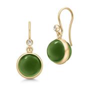 Groene Cabochon Prime Oorbellen Julie Sandlau , Green , Dames