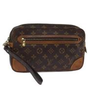 Pre-owned Canvas clutches Louis Vuitton Vintage , Brown , Dames