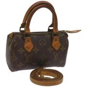 Pre-owned Canvas handbags Louis Vuitton Vintage , Brown , Dames