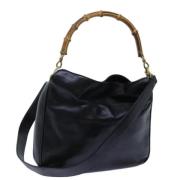 Pre-owned Leather handbags Gucci Vintage , Black , Dames