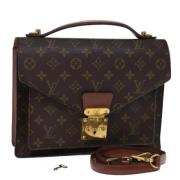 Pre-owned Canvas handbags Louis Vuitton Vintage , Brown , Dames