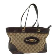 Pre-owned Canvas gucci-bags Gucci Vintage , Beige , Dames