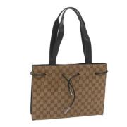 Pre-owned Canvas totes Gucci Vintage , Beige , Dames