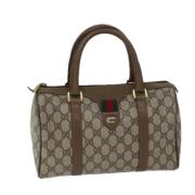 Pre-owned Leather handbags Gucci Vintage , Beige , Dames