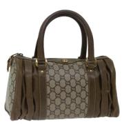 Pre-owned Leather handbags Gucci Vintage , Beige , Dames