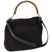 Pre-owned Nylon handbags Gucci Vintage , Brown , Dames