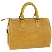 Pre-owned Leather handbags Louis Vuitton Vintage , Yellow , Dames