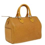 Pre-owned Leather handbags Louis Vuitton Vintage , Yellow , Dames