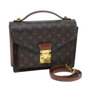 Pre-owned Canvas handbags Louis Vuitton Vintage , Brown , Dames