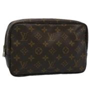 Pre-owned Canvas clutches Louis Vuitton Vintage , Brown , Dames