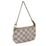 Pre-owned Canvas clutches Louis Vuitton Vintage , White , Dames