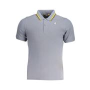 Grijze Katoenen Poloshirt met Contrastdetails K-Way , Gray , Heren