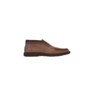 Bruine Slip-On Laarzen met Elastische Banden Santoni , Brown , Heren