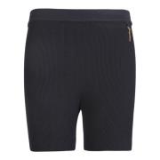 Zwarte Geribbelde Shorts met Hoge Taille Jacquemus , Black , Dames