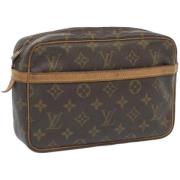 Pre-owned Canvas clutches Louis Vuitton Vintage , Brown , Dames