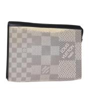 Pre-owned Canvas clutches Louis Vuitton Vintage , Gray , Dames