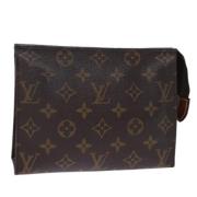 Pre-owned Canvas pouches Louis Vuitton Vintage , Brown , Dames