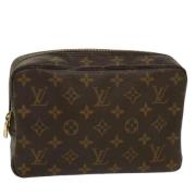 Pre-owned Canvas clutches Louis Vuitton Vintage , Brown , Dames