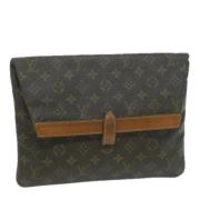 Pre-owned Canvas clutches Louis Vuitton Vintage , Brown , Dames