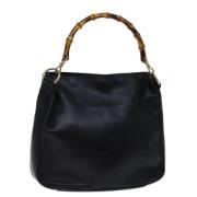 Pre-owned Leather handbags Gucci Vintage , Black , Dames