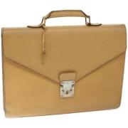 Pre-owned Leather handbags Louis Vuitton Vintage , Beige , Dames