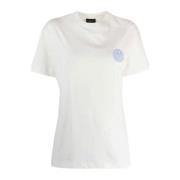 Smile Motif Katoenen T-shirt Joshua Sanders , White , Dames