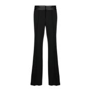 Zwarte Wollen Bootcut Broek Helmut Lang , Black , Dames