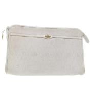 Pre-owned Canvas clutches Dior Vintage , White , Dames