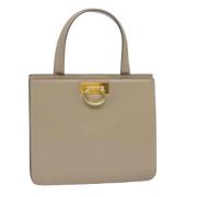 Pre-owned Leather handbags Celine Vintage , Beige , Dames