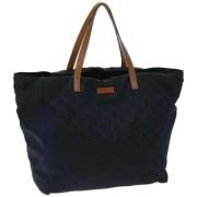 Pre-owned Nylon totes Gucci Vintage , Blue , Dames