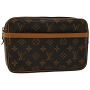 Pre-owned Canvas clutches Louis Vuitton Vintage , Brown , Dames