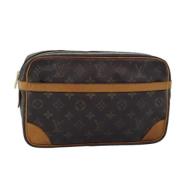 Pre-owned Canvas clutches Louis Vuitton Vintage , Brown , Dames